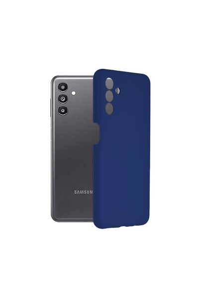 Optim Solution Husa din silicon compatibila cu Samsung Galaxy A34 5G, Albastru