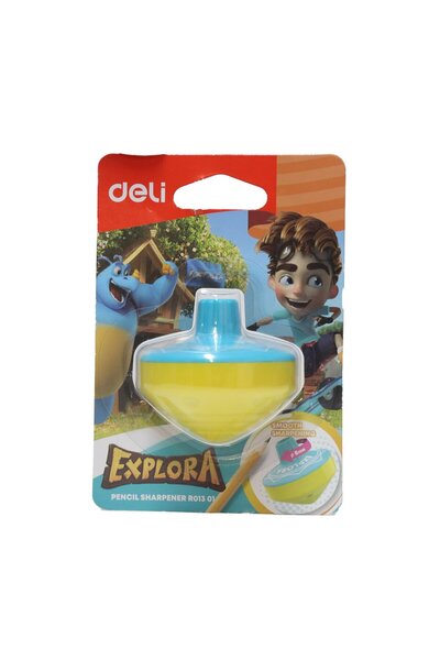 Deli Pencil Sharpener Gyro – Compact 6.5×5.2×7.5cm Manual Sharpener for Pencils