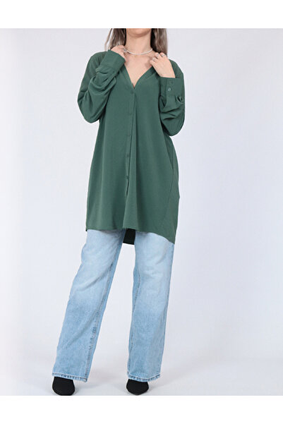 Vero Moda long shirt, green