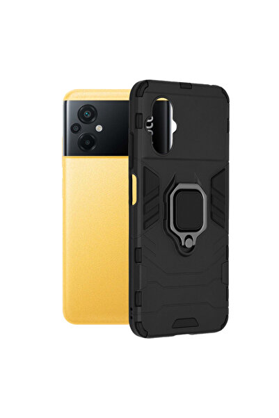 Optim Solution Husa Armor Ring pentru Xiaomi Poco M5, Army Shield, Inel Magne...