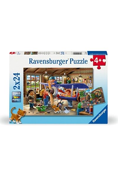 RAVENSBURGER Puzzle 2D, Ravensburger, Mechanical in Action, 2x24 pieces, multicolor