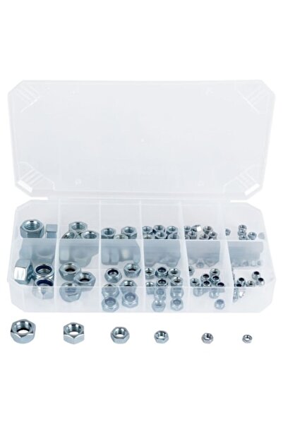 PARKSIDE Set piulite simple si cu autoblocare, 128 buc,