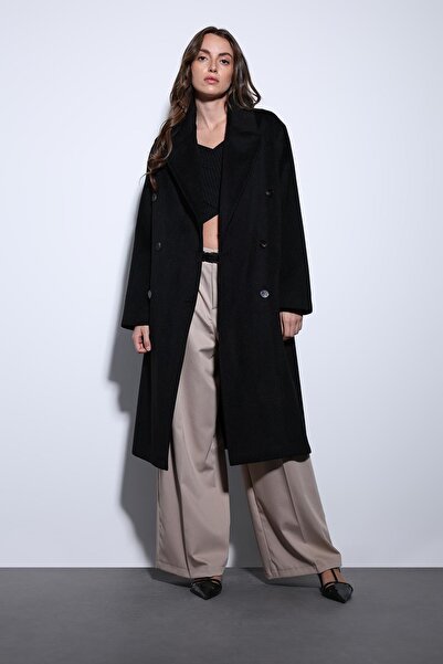 Antioch Black Double Breasted Women's Coat