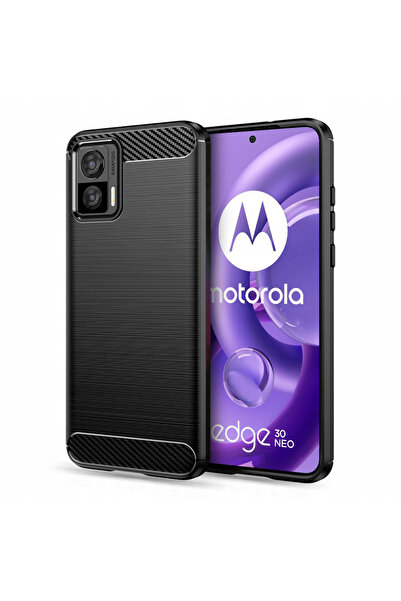 Optim Solution Husa Carbon Resistance pentru Motorola Edge 30 Neo, Fiber Desi...