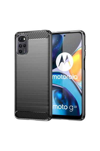 Optim Solution Husa Carbon Resistance pentru Motorola Moto G22, Fiber Design,...