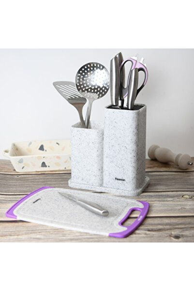 Fissman Kitchen Knife And Utensil Organizer (21.5cm) With Cutting Board (33cm)