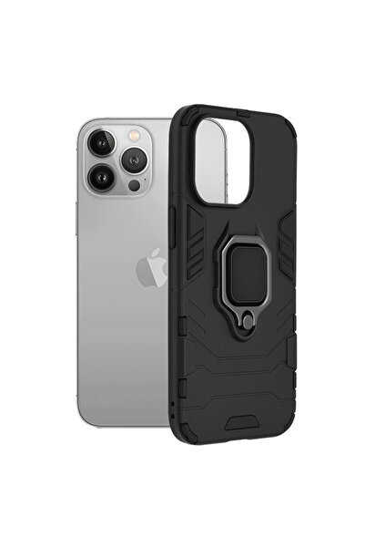 Optim Solution Husa Armor Ring pentru Apple iPhone 13 Pro, Army Shield, Inel ...