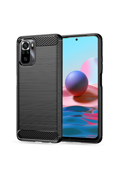Optim Solution Husa Carbon Resistance pentru Xiaomi Redmi Note 10 4G / Note 10S / Poco M5s, Negru