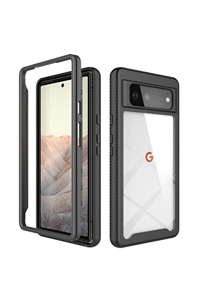 Optim Solution Set Husa Ultimateion 360° pentru Google Pixel 6, Protectie completa Ecran si Spate, Negru