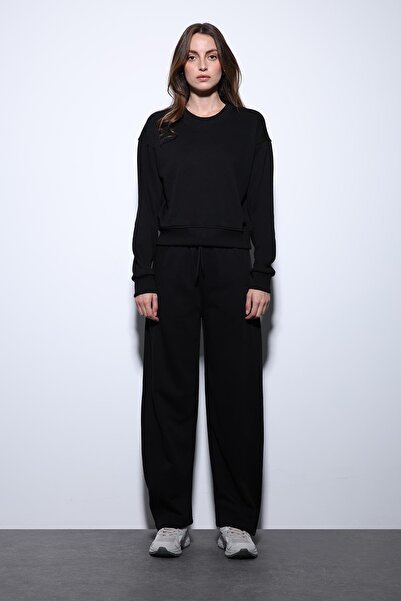 Antioch Black Basic Straight Leg Women's Sweatpants