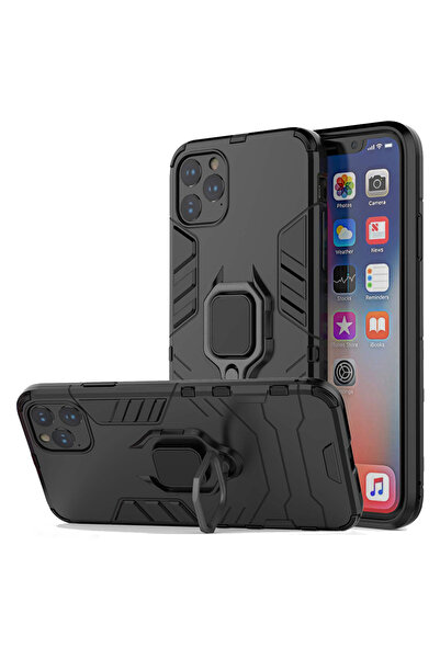 Optim Solution Husa Armor Ring pentru Apple iPhone 11 Pro, Army Shield, Inel ...