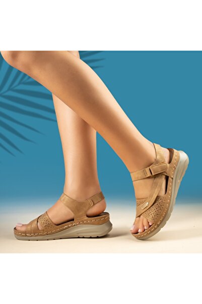 BMoD Sandale cu platformă maro pentru femei MOD13904