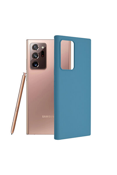 Optim Solution Husa de silicon TPU pentru Samsung Galaxy Note 20 Ultra, Microfibra, Ultra Protection, Albastru