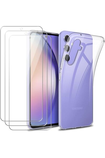 Optim Solution Husa si 3 folii de protectie pentru Samsung Galaxy A54 5G, TPU...