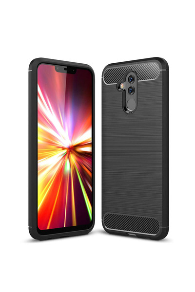 Optim Solution Husa Carbon Resistance pentru Huawei Mate 20 lite, Fiber Desig...