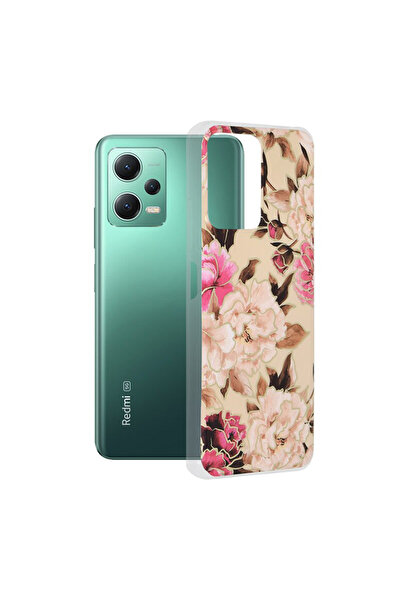 Optim Solution Husa de protectie pentru Xiaomi Redmi Note 12, Poco X5, Silicon TPU, Marble Design, Bej
