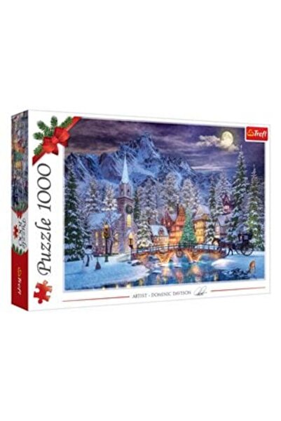 Trefl Christmas Puzzle with Snowy Mountain Landscape from Dolomites (1000 pieces) -