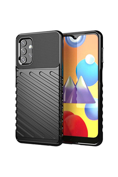 Optim Solution Husa pentru Samsung Galaxy A32 5G, Xtreme Carbon Design, Feel the Texture, Shield Thunder, Negru