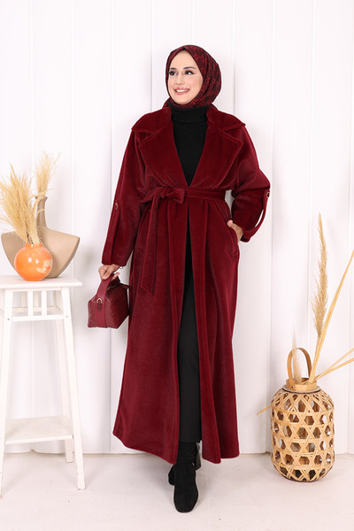 Bym Fashion 70058 Coat Burgundy