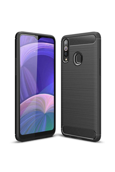 Optim Solution Кейс от въглероден устойчив материал за Samsung Galaxy A20s, д...