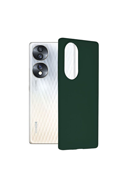 Optim Solution Husa de silicon TPU cu Microfibra pentru Honor 80, Interior Mi...