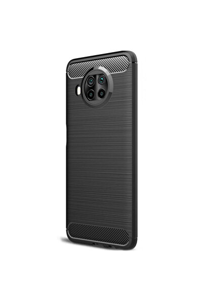 Optim Solution Husa de silicon pentru Xiaomi Mi 10T Lite 5G, Fibra de Carbon, Negru