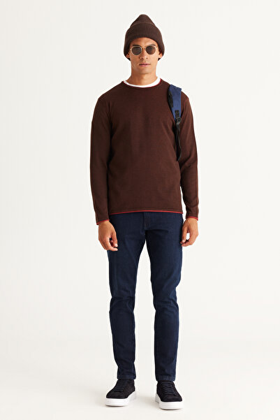 AC&Co / Altınyıldız Classics Brown Coral Cotton Knit Sweater