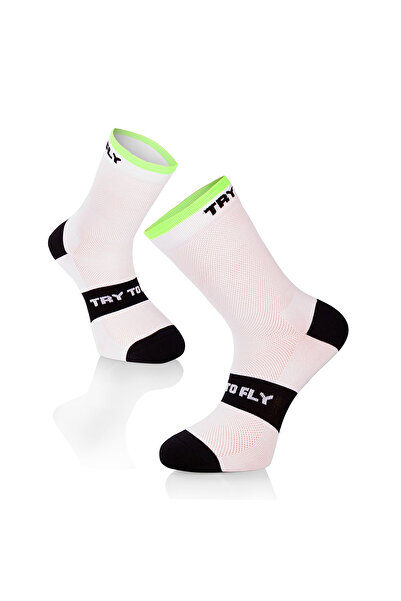 Try to Fly Sosete pentru ciclism CYCLING SOCKS Meryl® Skinlife White-Black