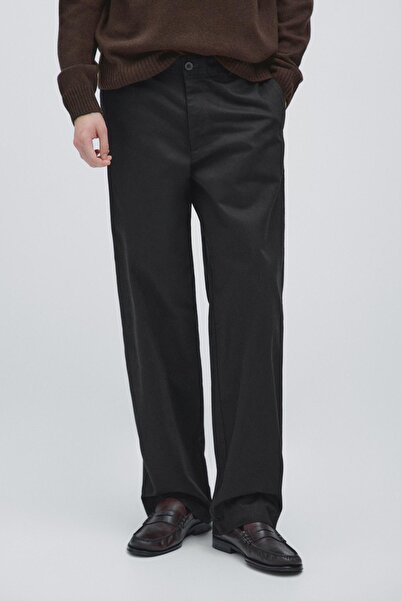 Massimo Dutti %100 pamuklu geniş paça pantolon