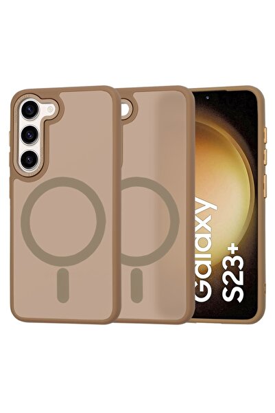 SKYDDAR INNOVATION Θήκη για Samsung Galaxy S23 Plus, HaloFrost MagSafe II, Αντικραδασμική, σετ αυτοκόλλητων, καφέ