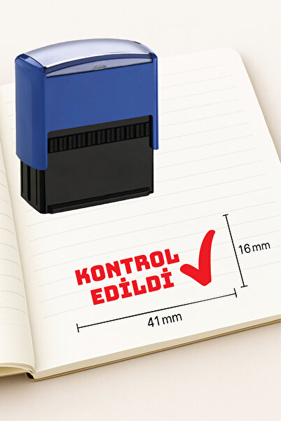 Adabilsa Öğretmen Kaşesi Kontrol Edildi Kaşesi Kendinden Mürekkepli Kırmızı B...