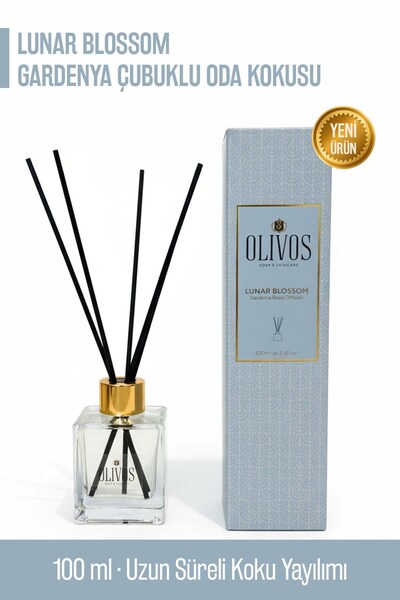 Olivos Lunar Blossom Gardenya Çubuklu Oda Kokusu 100 ml – Zarif ve Dingin Bey...