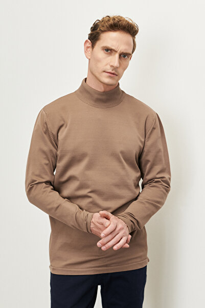 AC&Co / Altınyıldız Classics Mink Half Turtleneck Knitwear Sweater