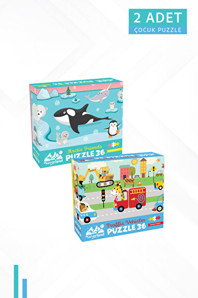 Neverland 2 ADET 36 PARÇA - ARCTIC FRIENDS (KUTUP ARKADAŞLARI) VE TRAFFIC VEH...