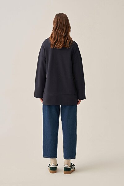 ALLDAY Φούτερ με λαιμόκοψη σε μπλε ναυτικό χρώμα