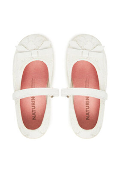 Naturino Μπαλαρίνες για κορίτσια λευκές NATURINO-4000713 04 CLARIES 2 Κεντημέ...