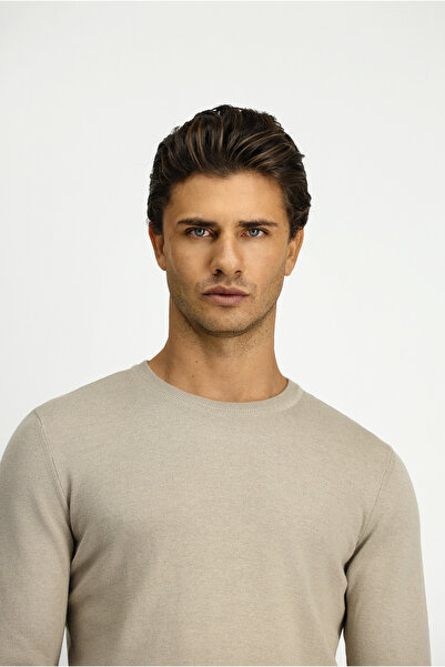 Kiğılı Crew Neck Regular Fit Cotton Cashmere Knitwear Sweater