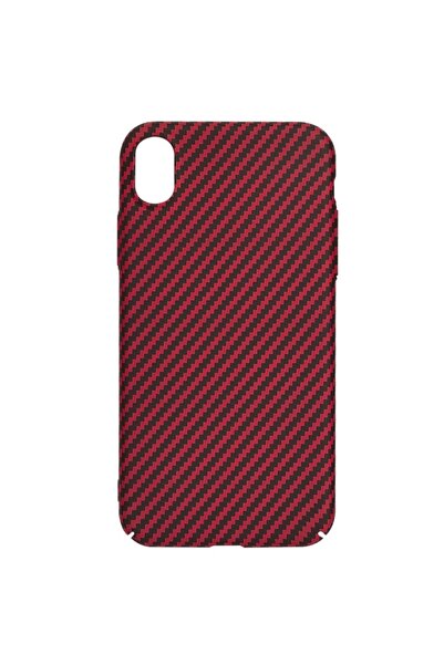 SKYDDAR INNOVATION Case for iPhone XR, carbon texture, Carbonite FiberShell, sticker set, Red