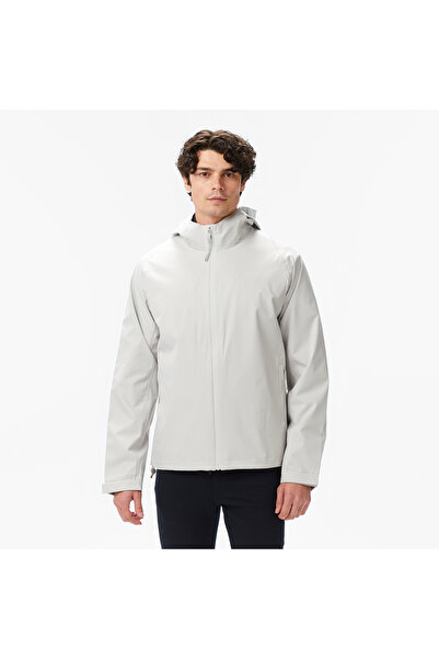 Nautica Erkek Gri Regular Fit Kapüşonlu Su Geçirmez Yağmurluk