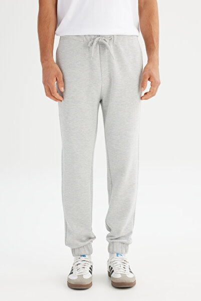 Lee Regular Fit Normal Kesim Ribanalı Paça Gri Melanj Sweatpant Eşofman Altı