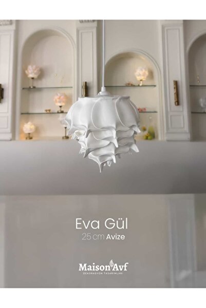 Maison Avf Modern Eva Gül Beyaz Tasarım Sarkıt Avize 25 cm