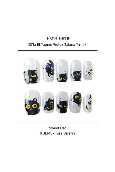 Takma Takma 10'lu Siyah Kısa Balerin KBL1487 Tekrar Kullanılabilir El Yapımı ...