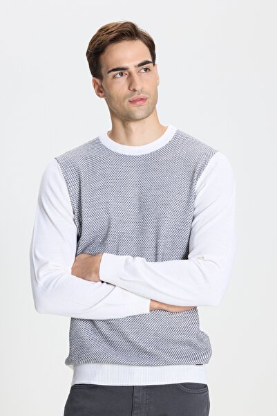 AC&Co / Altınyıldız Classics Ecru Gray Wool Sweater