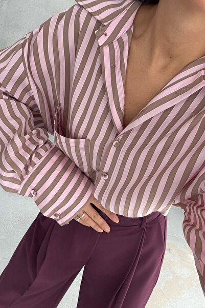 Seda Yalçın Atelier Πουκάμισο Premium με ροζ ρίγες