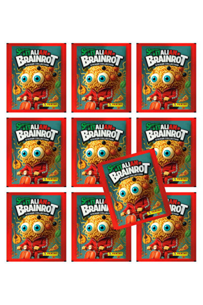 Next Plus Licensed Official Italian Brainrot Sticker 10 Pack (50 Stickers) Tu...