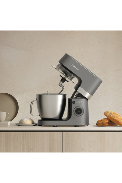 Nutricook Stand Mixer 1300W, 6.3L Bowl, 10 Speeds, Planetary Action, Grey