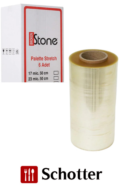 Broken Stone فيلم بولي إيثيلين قابل للتمدد – 45 سم × 1500 متر – 12 ميكرون (قط...