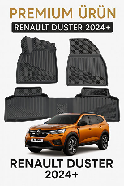 Black Gold Renault Duster 2024+ Uyumlu 3D Oto Paspas Premium