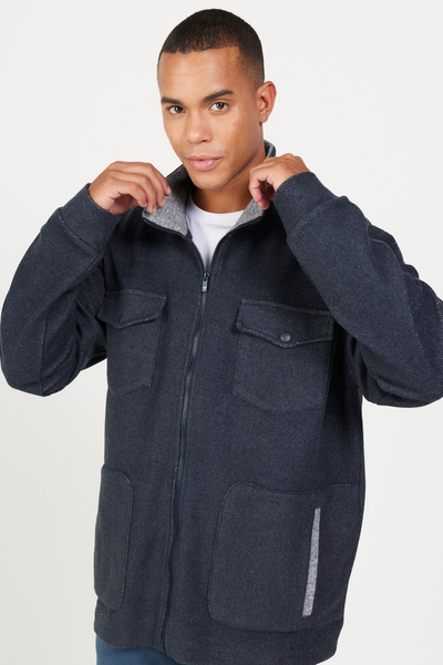 AC&Co / Altınyıldız Classics Indigo Oversize Desenli Sweatshirt