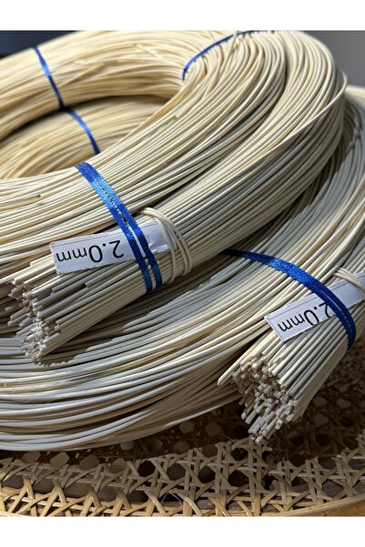 Mady Aksesuar Rattan Core Doğal Bambu Çubuk 2 mm 2x100 gr Dekoratif Örgü Ratt...